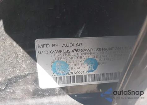 2014 Audi A4 2.0T Premium z USA, uszkodzony, nr VIN WAUEFAFL3EN006135